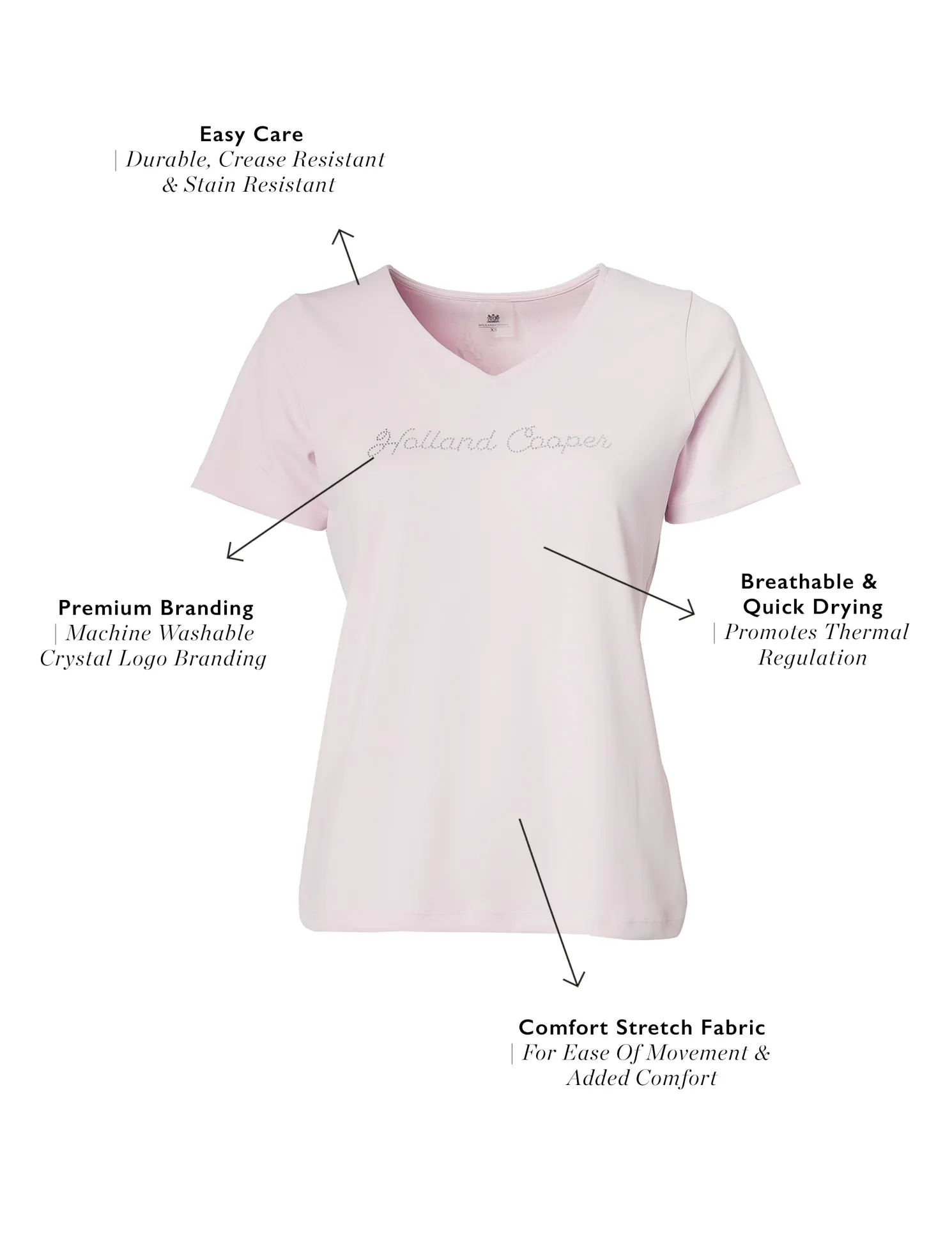 Training V-Neck Tee (Blush)