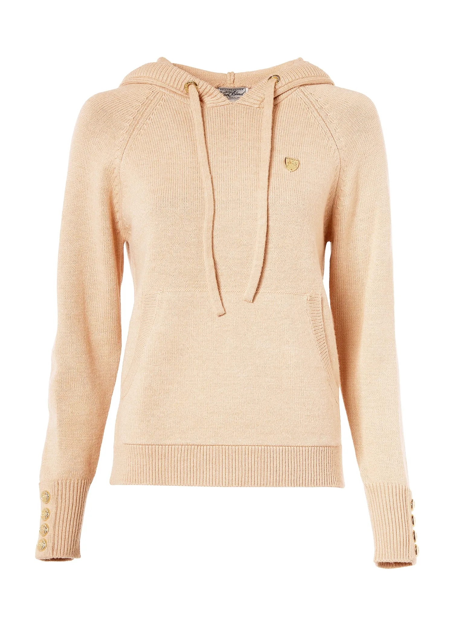 Verbier Knitted Hoodie (Light Camel)