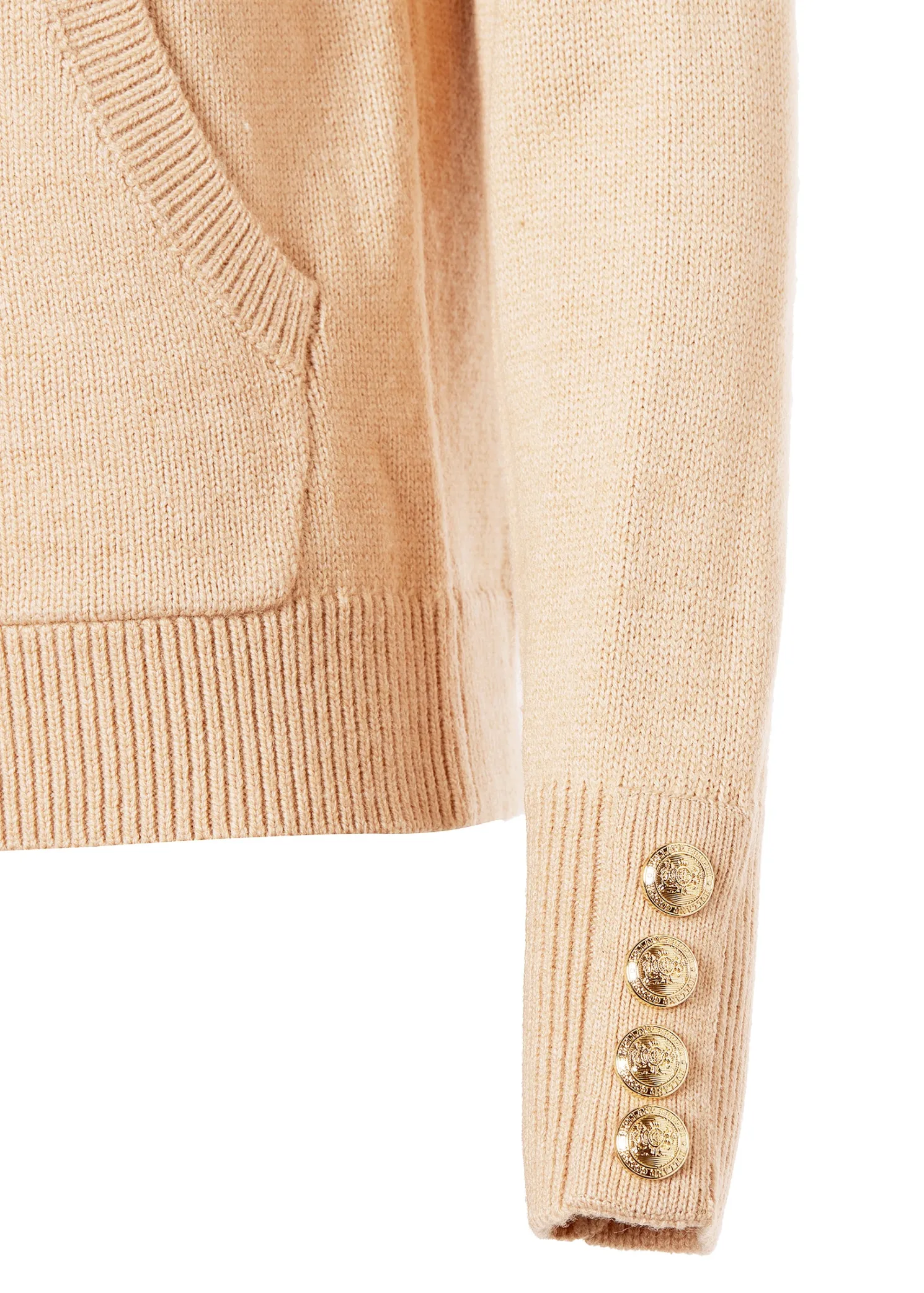 Verbier Knitted Hoodie (Light Camel)