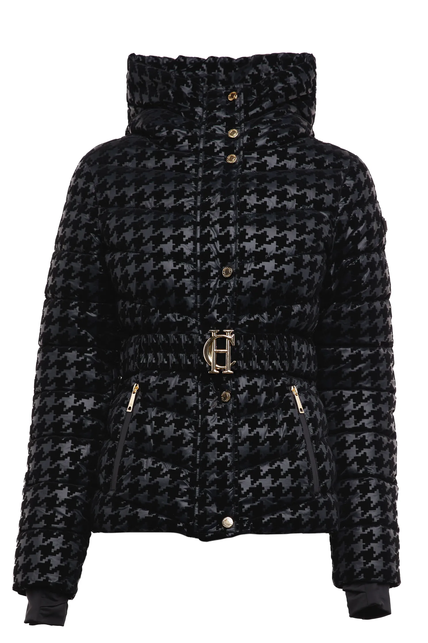 Vermont Puffer Jacket (Mono Houndstooth)
