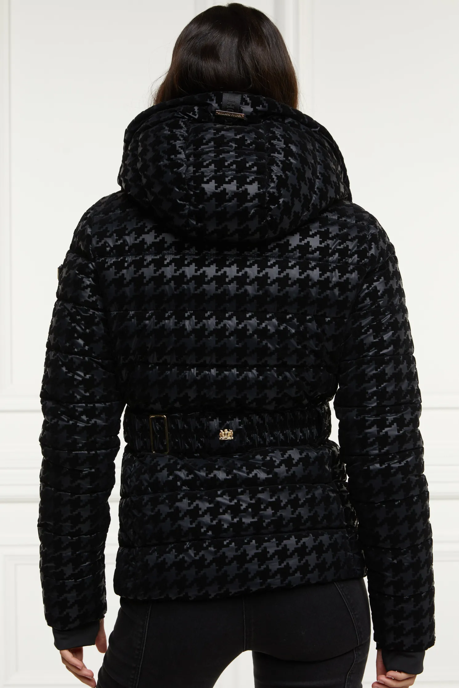 Vermont Puffer Jacket (Mono Houndstooth)
