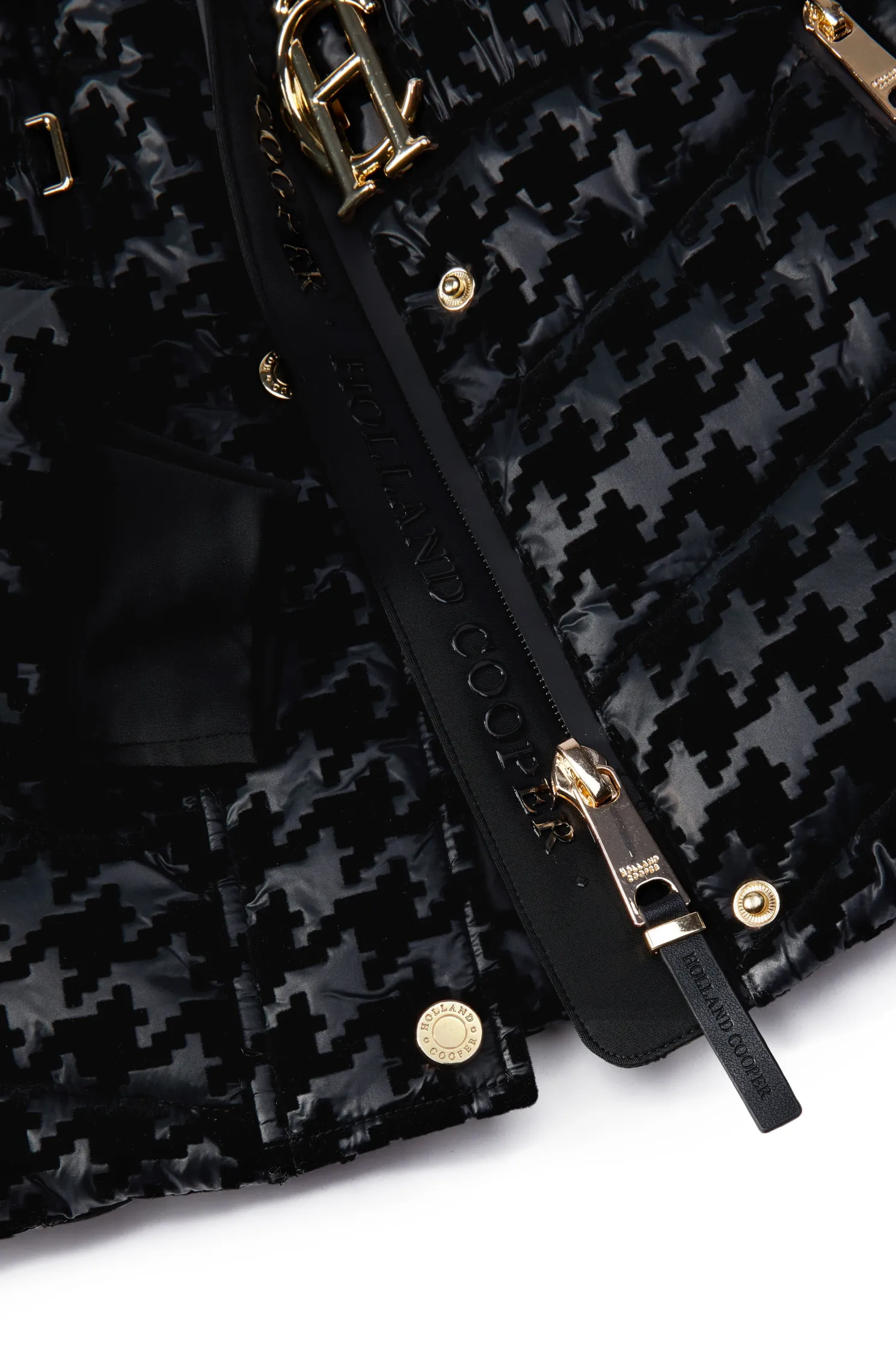 Vermont Puffer Jacket (Mono Houndstooth)