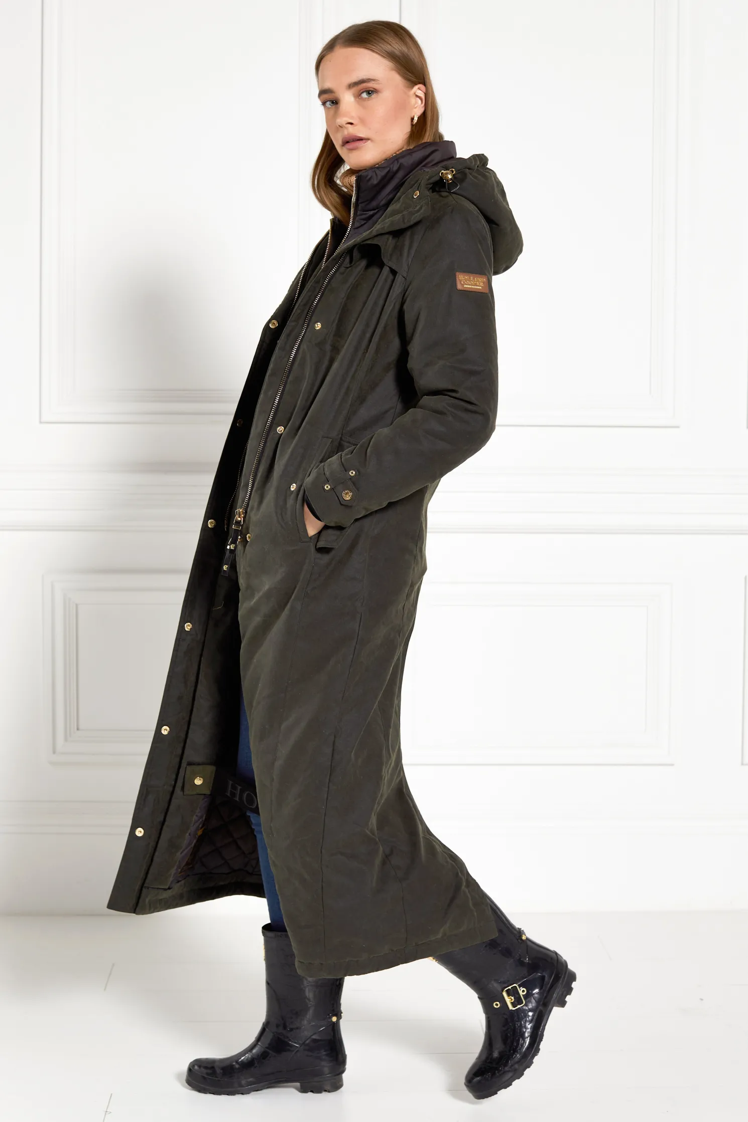 Wax Longline Field Coat (Dark Olive)