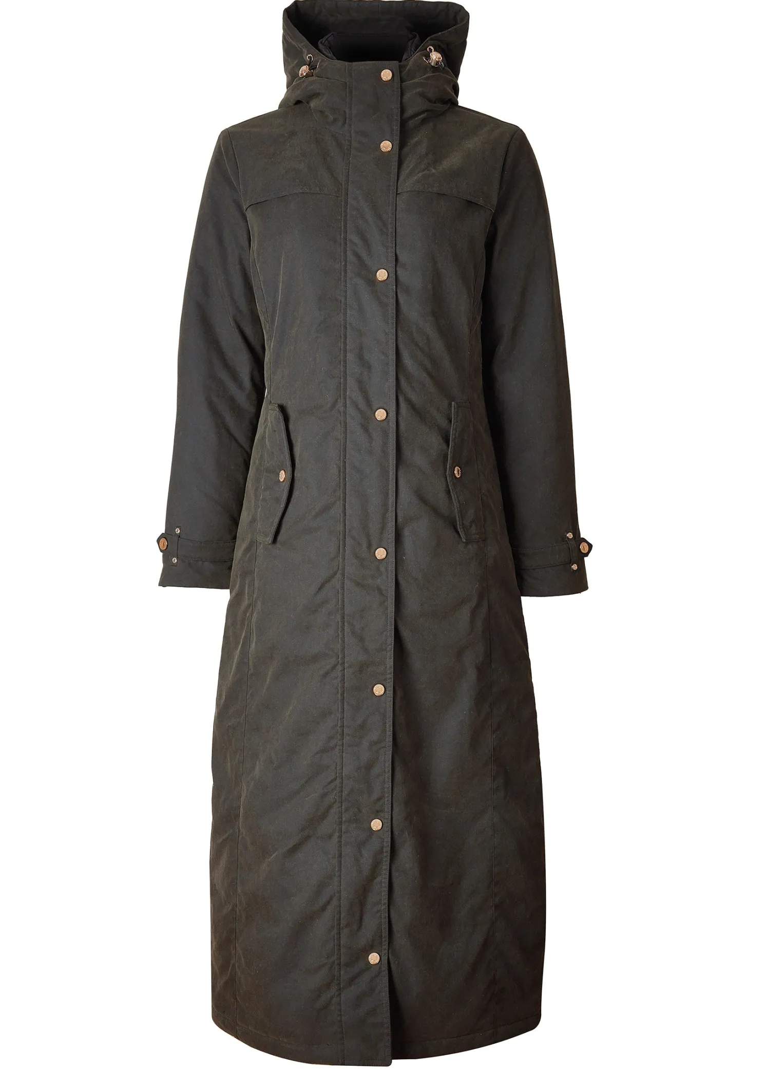 Wax Longline Field Coat (Dark Olive)